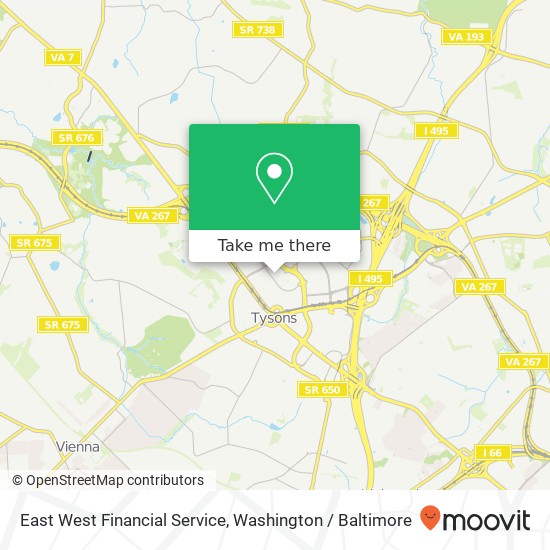 East West Financial Service, 8280 Greensboro Dr map