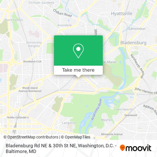 Bladensburg Rd NE & 30th St NE map