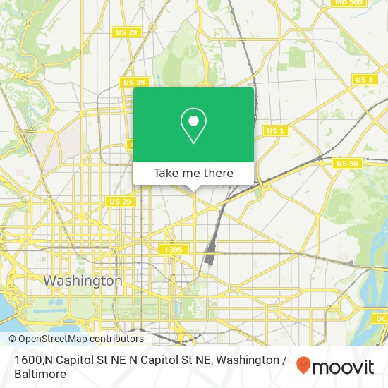 1600,N Capitol St NE N Capitol St NE, Washington, DC 20002 map
