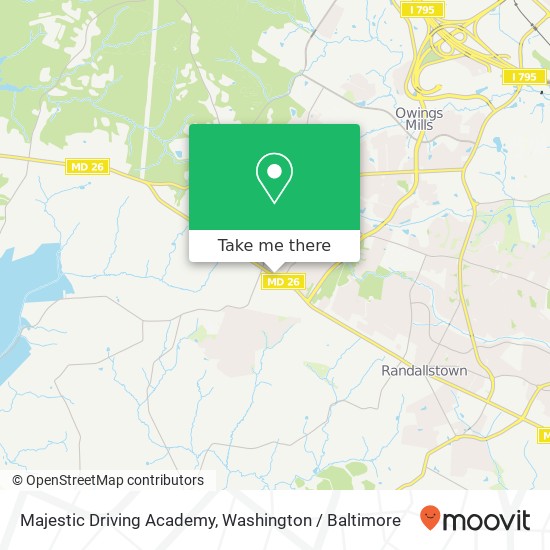 Mapa de Majestic Driving Academy, 9830 Liberty Rd