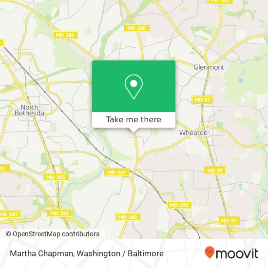 Mapa de Martha Chapman, 11358 Connecticut Ave