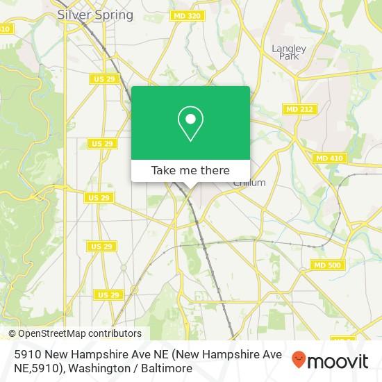 Mapa de 5910 New Hampshire Ave NE (New Hampshire Ave NE,5910), Washington, DC 20011