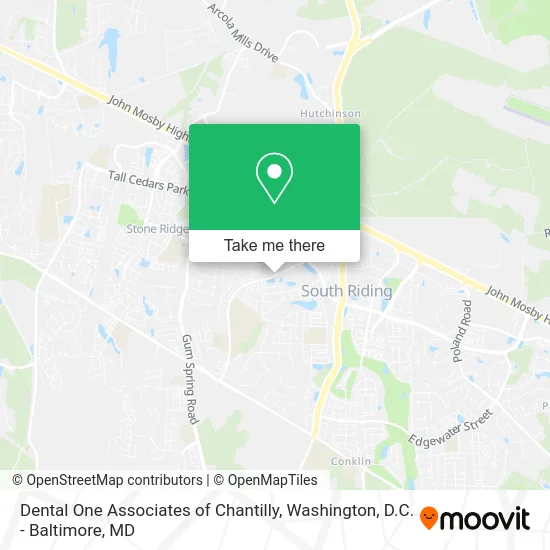 Dental One Associates of Chantilly map