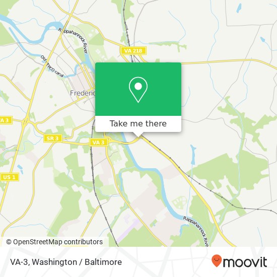 VA-3, Fredericksburg, <B>VA< / B> 22405 map