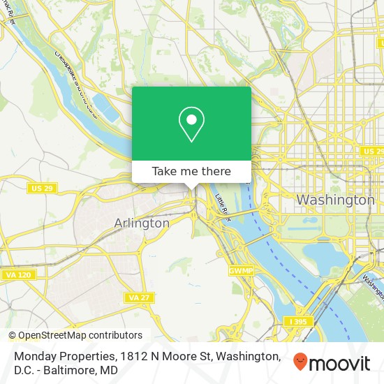 Monday Properties, 1812 N Moore St map