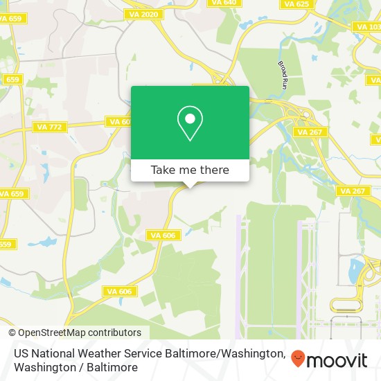 US National Weather Service Baltimore / Washington map