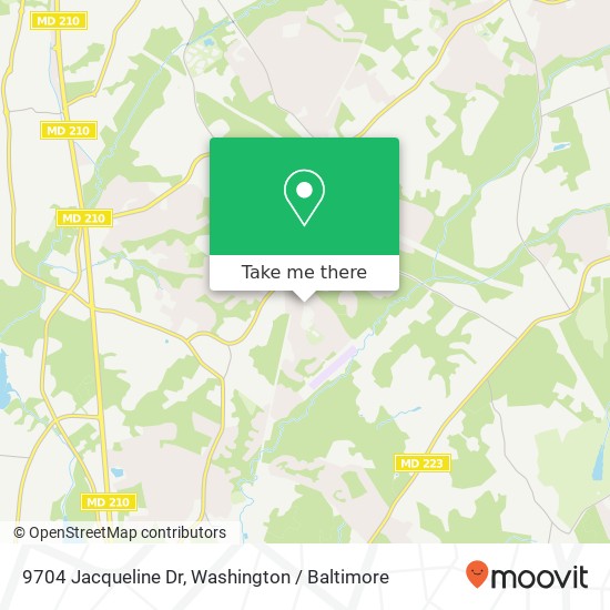 Mapa de 9704 Jacqueline Dr, Fort Washington, MD 20744