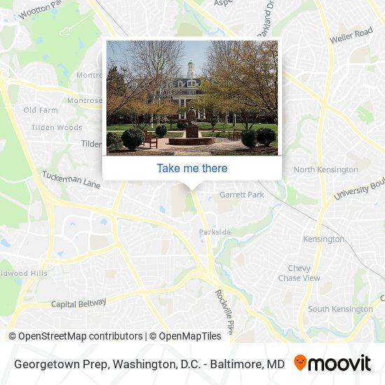 Mapa de Georgetown Prep