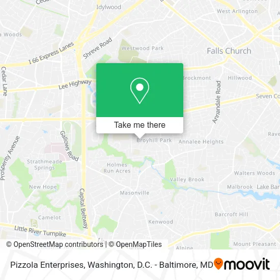 Pizzola Enterprises map