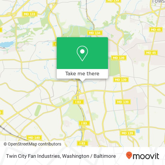 Mapa de Twin City Fan Industries, 5717 Falls Rd