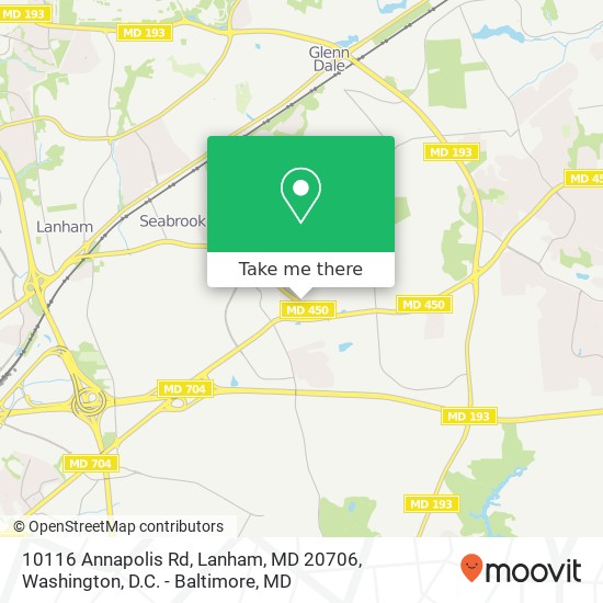 Mapa de 10116 Annapolis Rd, Lanham, MD 20706
