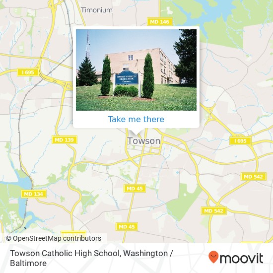Towson Catholic High School, 114 Ware Ave map
