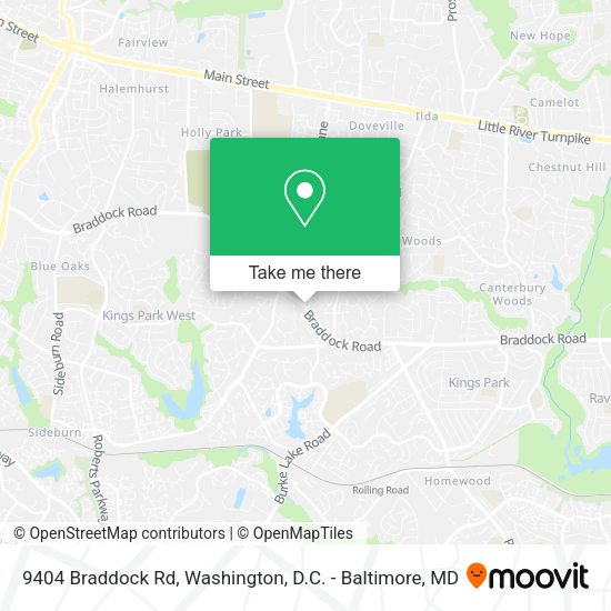 9404 Braddock Rd map