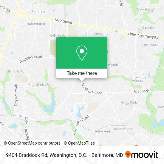 Mapa de 9404 Braddock Rd