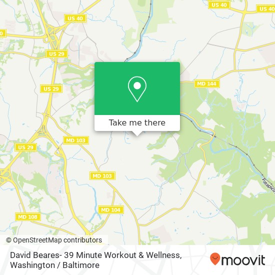 Mapa de David Beares- 39 Minute Workout & Wellness, 8001 Hillsborough Rd