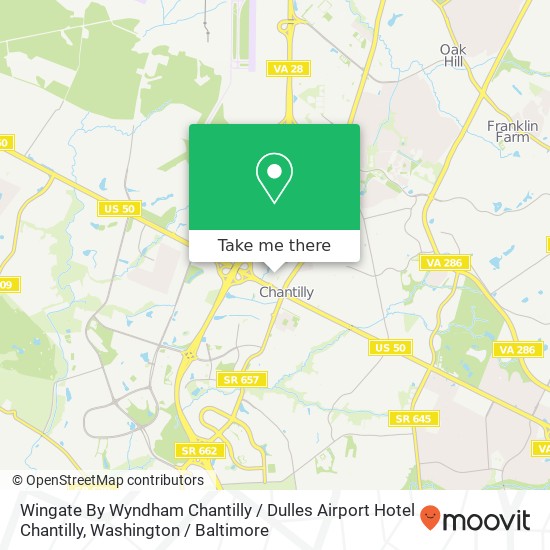 Mapa de Wingate By Wyndham Chantilly / Dulles Airport Hotel Chantilly, 3940 Centerview Dr