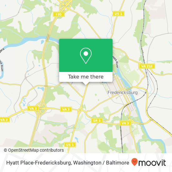 Mapa de Hyatt Place-Fredericksburg, 1241 Jefferson Davis Hwy