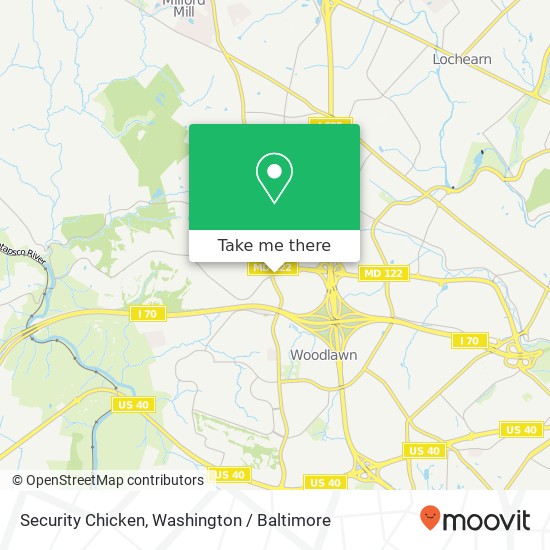 Mapa de Security Chicken, 1811 N Rolling Rd