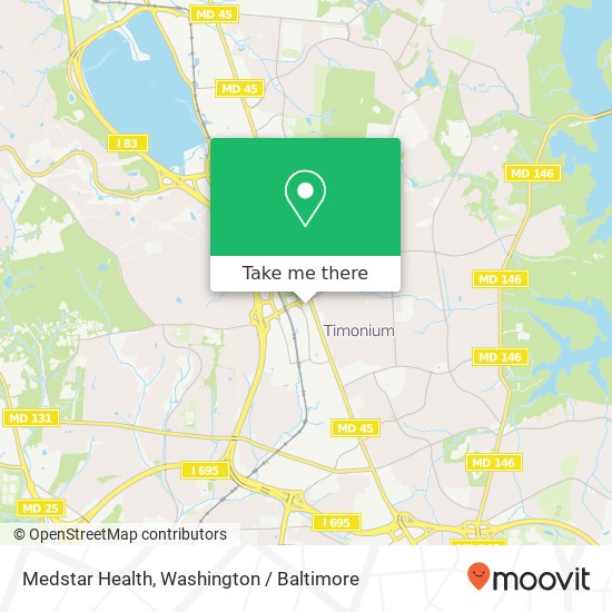 Mapa de Medstar Health, 2080 York Rd