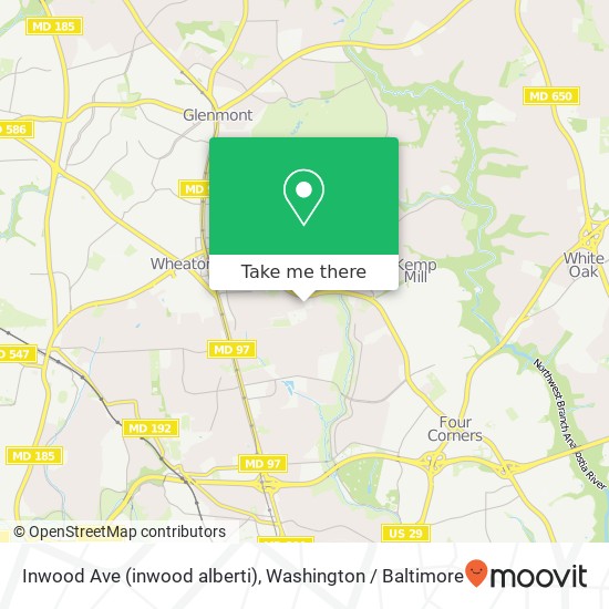 Inwood Ave (inwood alberti), Silver Spring, MD 20902 map