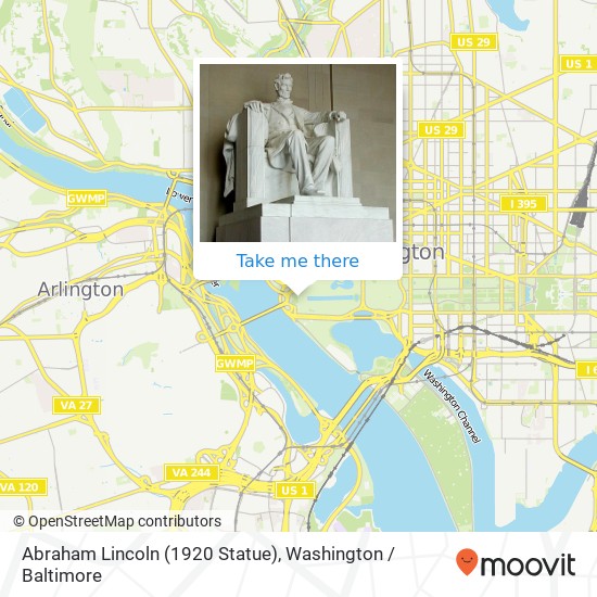 Abraham Lincoln (1920 Statue) map