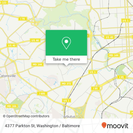 Mapa de 4377 Parkton St, Baltimore, MD 21229