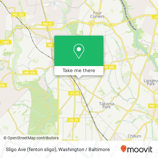 Sligo Ave (fenton sligo), Silver Spring, MD 20910 map