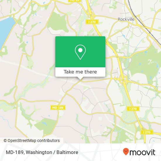 Mapa de MD-189, Potomac (ROCKVILLE), <B>MD< / B> 20854