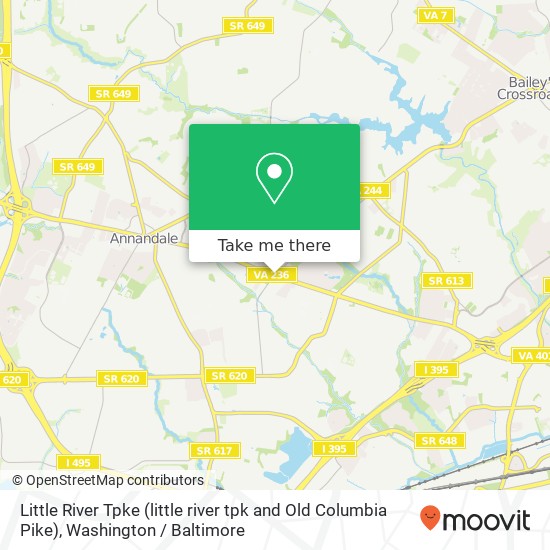 Mapa de Little River Tpke (little river tpk and Old Columbia Pike), Annandale, VA 22003
