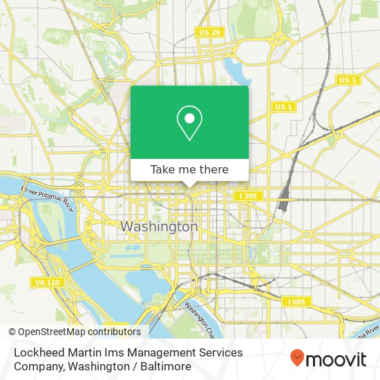 Mapa de Lockheed Martin Ims Management Services Company, 1200 K St NW