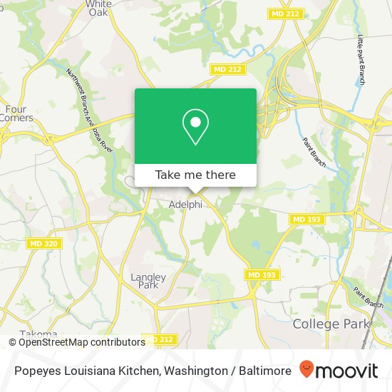 Popeyes Louisiana Kitchen, 9147 Riggs Rd map