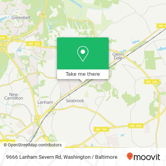 Mapa de 9666 Lanham Severn Rd, Lanham, MD 20706