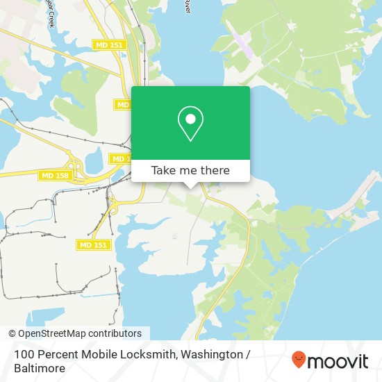 Mapa de 100 Percent Mobile Locksmith, 2825 Lodge Farm Rd