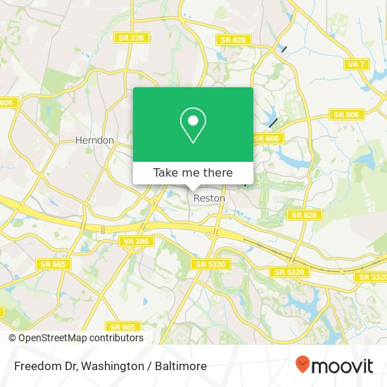 Mapa de Freedom Dr, Reston, VA 20190