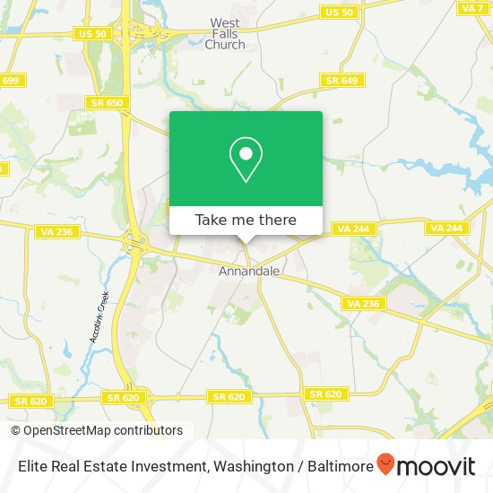 Mapa de Elite Real Estate Investment, 4115 Annandale Rd