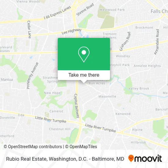 Rubio Real Estate map