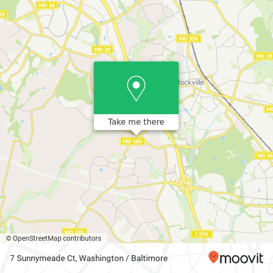 Mapa de 7 Sunnymeade Ct, Potomac, MD 20854