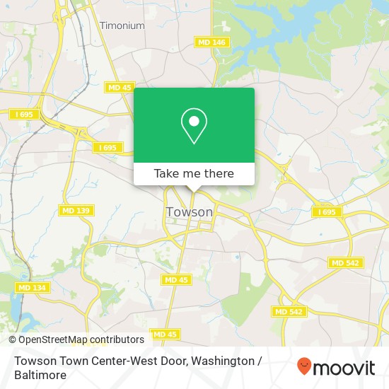 Towson Town Center-West Door map