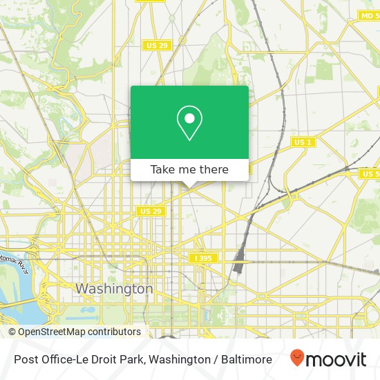 Mapa de Post Office-Le Droit Park, 416 Florida Ave NW