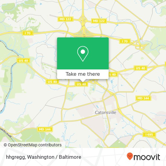 Mapa de hhgregg, 6026 Baltimore National Pike