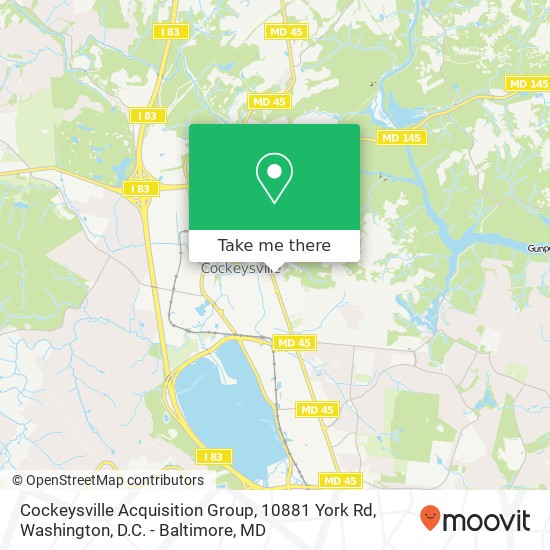 Mapa de Cockeysville Acquisition Group, 10881 York Rd