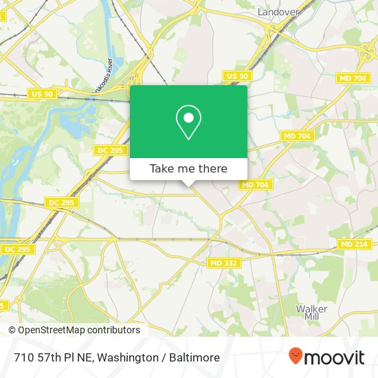 Mapa de 710 57th Pl NE, Washington, DC 20019