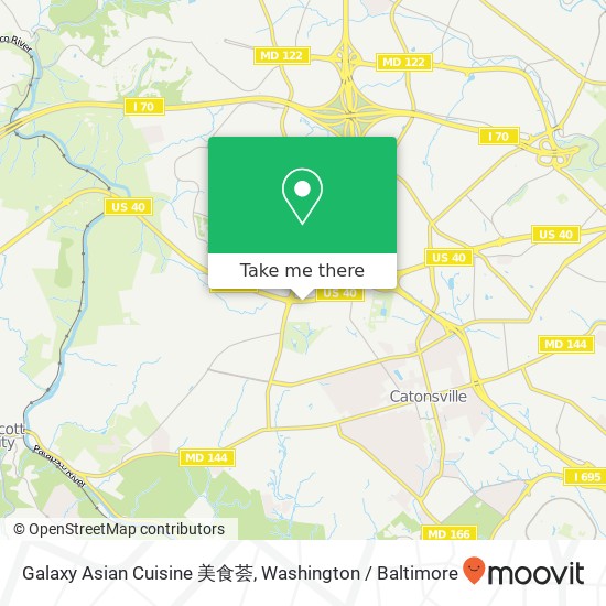 Mapa de Galaxy Asian Cuisine 美食荟, 6219 Baltimore National Pike