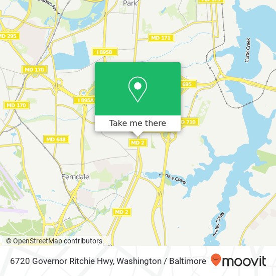 6720 Governor Ritchie Hwy, Glen Burnie, MD 21061 map