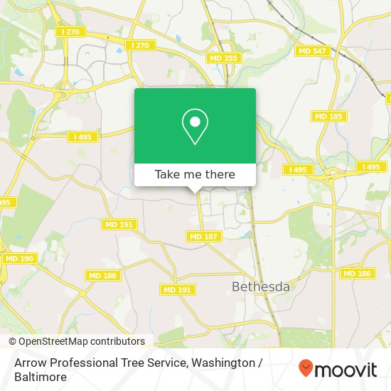 Arrow Professional Tree Service, 5505 Sonoma Rd map