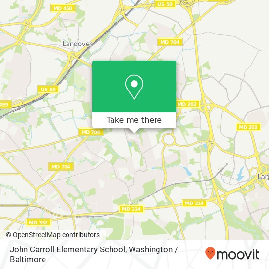 John Carroll Elementary School, 1400 Nalley Terrace map