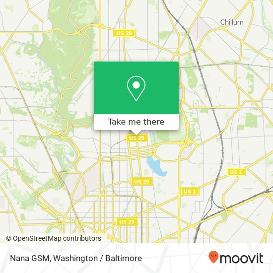 Nana GSM, 3501 Georgia Ave NW map