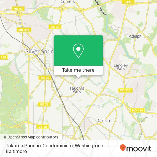 Mapa de Takoma Phoenix Condominium, 7611 Maple Ave