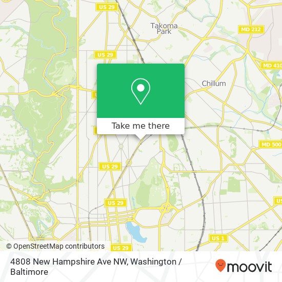 4808 New Hampshire Ave NW, Washington, DC 20011 map