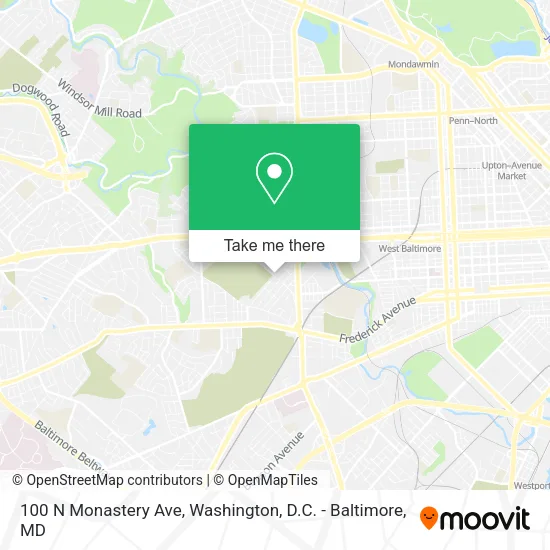 100 N Monastery Ave map